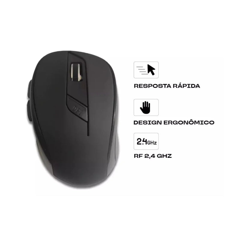 Mouse Sem Fio Knup KP-MU401 – Precisão e Conforto ao Seu Alcance!